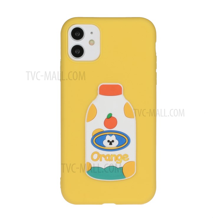 Animal Logo Decor TPU Phone Case Shell for Apple iPhone 11 6.1 inch - Bottle-1