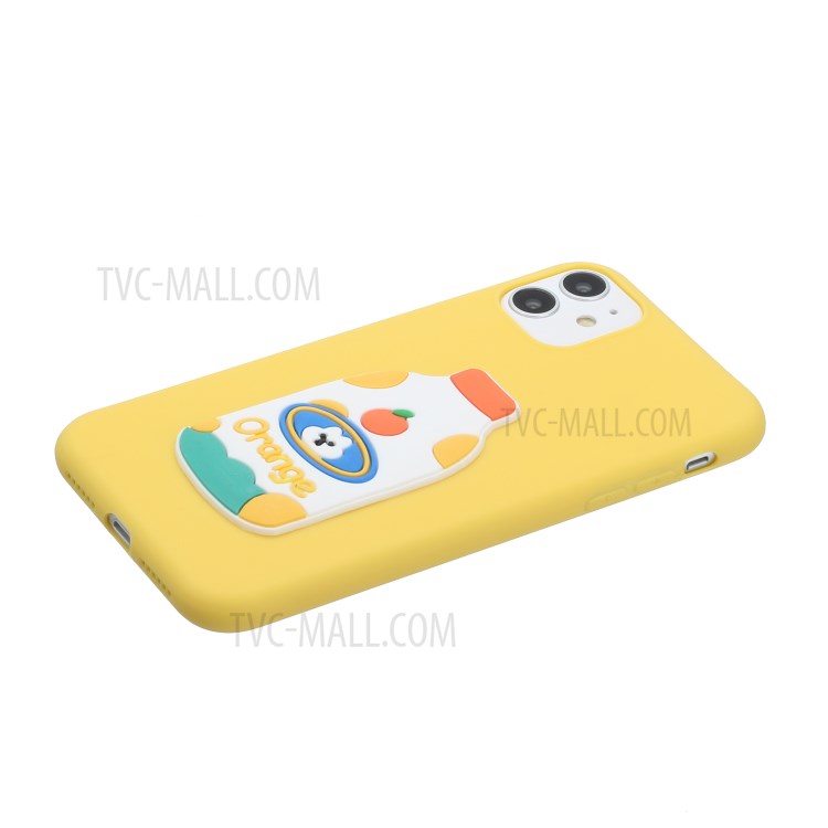 Animal Logo Decor TPU Phone Case Shell for Apple iPhone 11 6.1 inch - Bottle-2