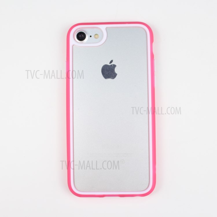 Acrylic+ Bi-color TPU Edge Phone Case for iPhone 8 / 7 / SE (2nd Generation) - Pink-1