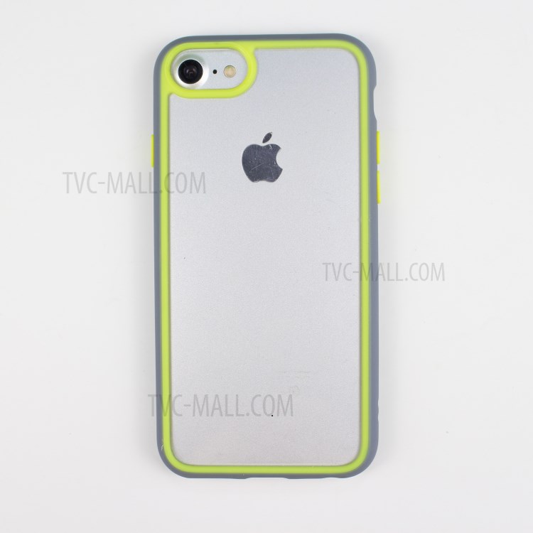 Acrylic+ Bi-color TPU Edge Phone Case for iPhone 8 / 7 / SE (2nd Generation) - Yellow/Blue-1