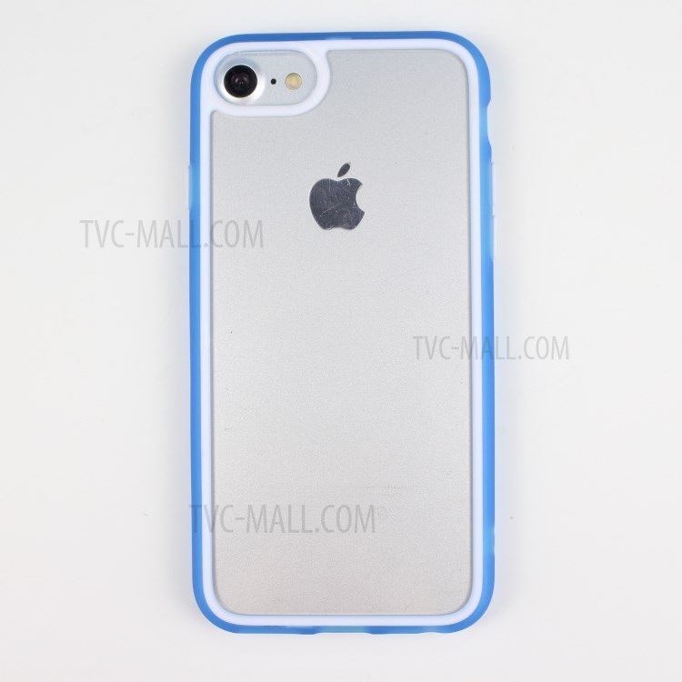 Acrylic+ Bi-color TPU Edge Phone Case for iPhone 8 / 7 / SE (2nd Generation) - Sky Blue-1