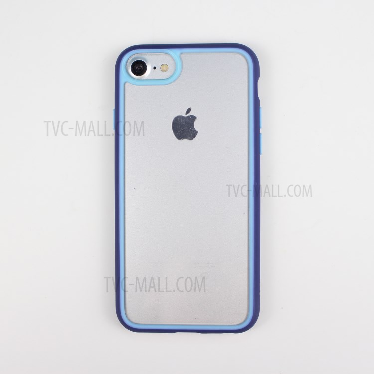Acrylic+ Bi-color TPU Edge Phone Case for iPhone 8 / 7 / SE (2nd Generation) - Blue-1