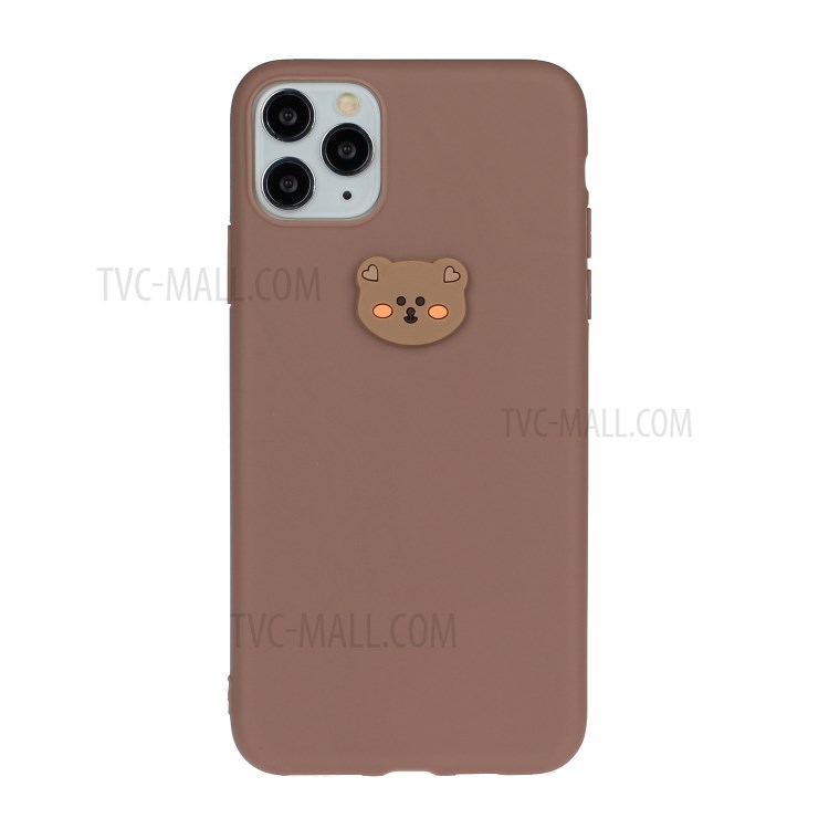 Animal Logo Decor TPU Phone Cover Case for Apple iPhone 11 Pro Max 6.5 inch - Bear Head-1