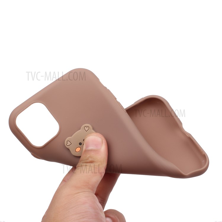 Animal Logo Decor TPU Phone Cover Case for Apple iPhone 11 Pro Max 6.5 inch - Bear Head-4