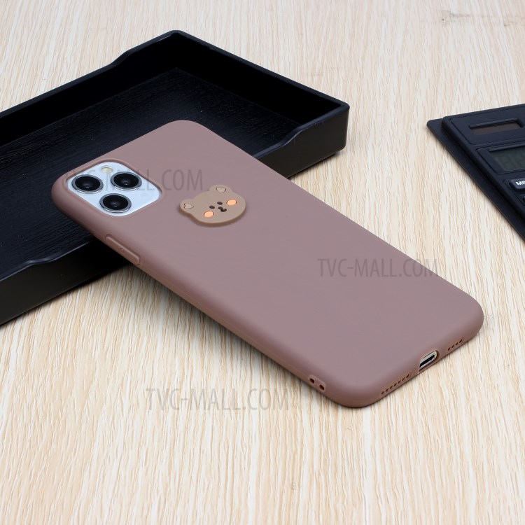 Animal Logo Decor TPU Phone Cover Case for Apple iPhone 11 Pro Max 6.5 inch - Bear Head-5