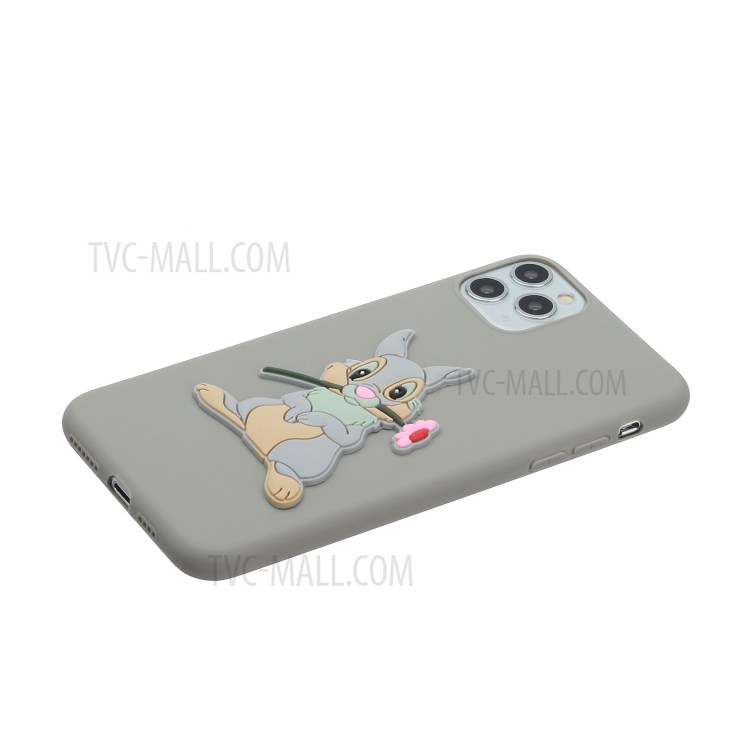 Animal Logo Decor TPU Phone Cover Case for Apple iPhone 11 Pro Max 6.5 inch - Grey Rabbit-2