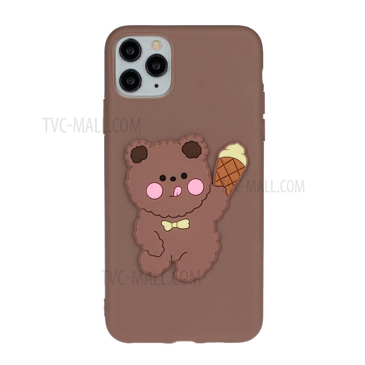 Animal Logo Decor TPU Phone Cover Case for Apple iPhone 11 Pro Max 6.5 inch - Bear-1