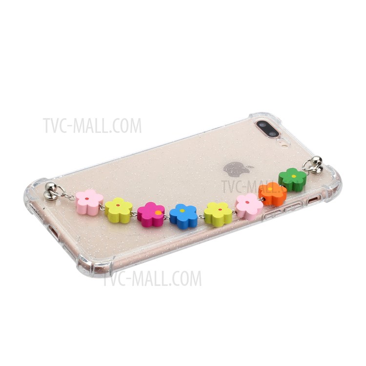 Bracelets Style Hand Strap Glitter Powder TPU Case for iPhone 8/7 Plus 5.5 inch - Style A-2