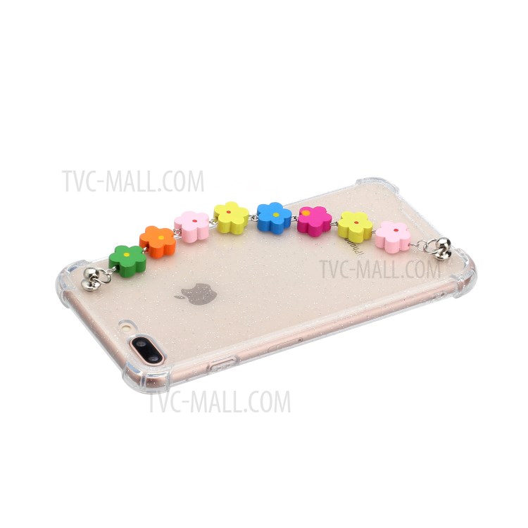 Bracelets Style Hand Strap Glitter Powder TPU Case for iPhone 8/7 Plus 5.5 inch - Style A-3
