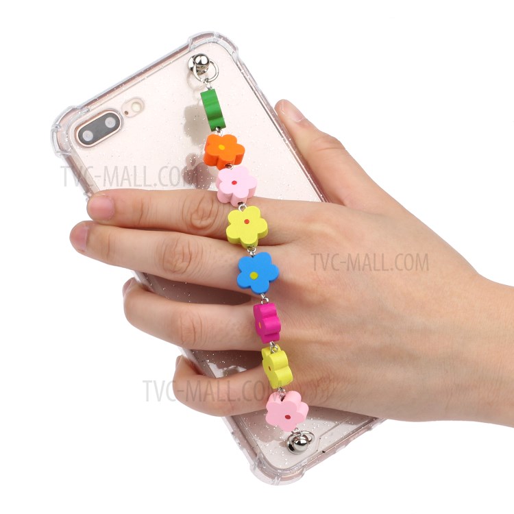 Bracelets Style Hand Strap Glitter Powder TPU Case for iPhone 8/7 Plus 5.5 inch - Style A-5