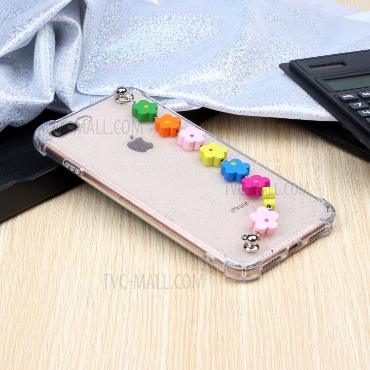 Bracelets Style Hand Strap Glitter Powder TPU Case for iPhone 8/7 Plus 5.5 inch - Style A-6