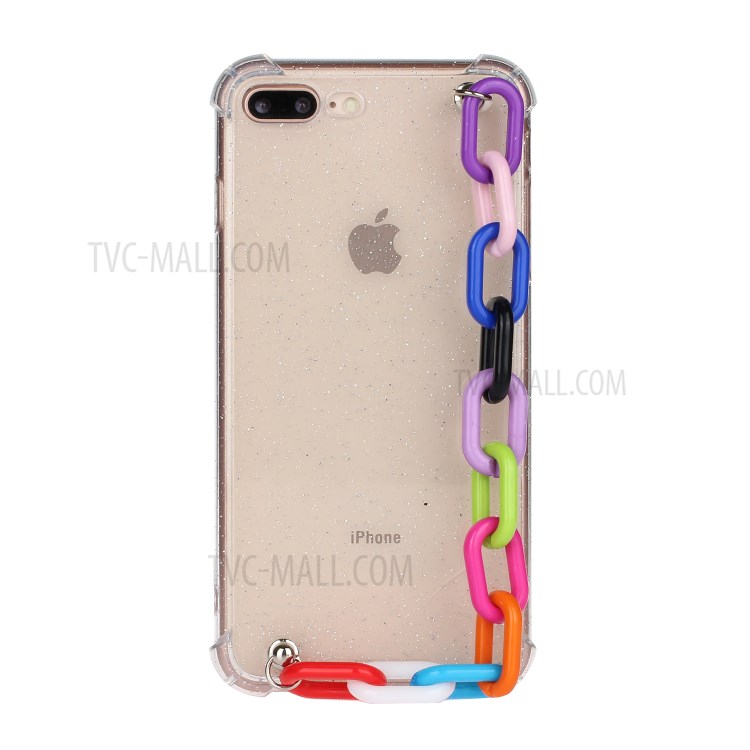 Bracelets Style Hand Strap Glitter Powder TPU Case for iPhone 8/7 Plus 5.5 inch - Style B-1