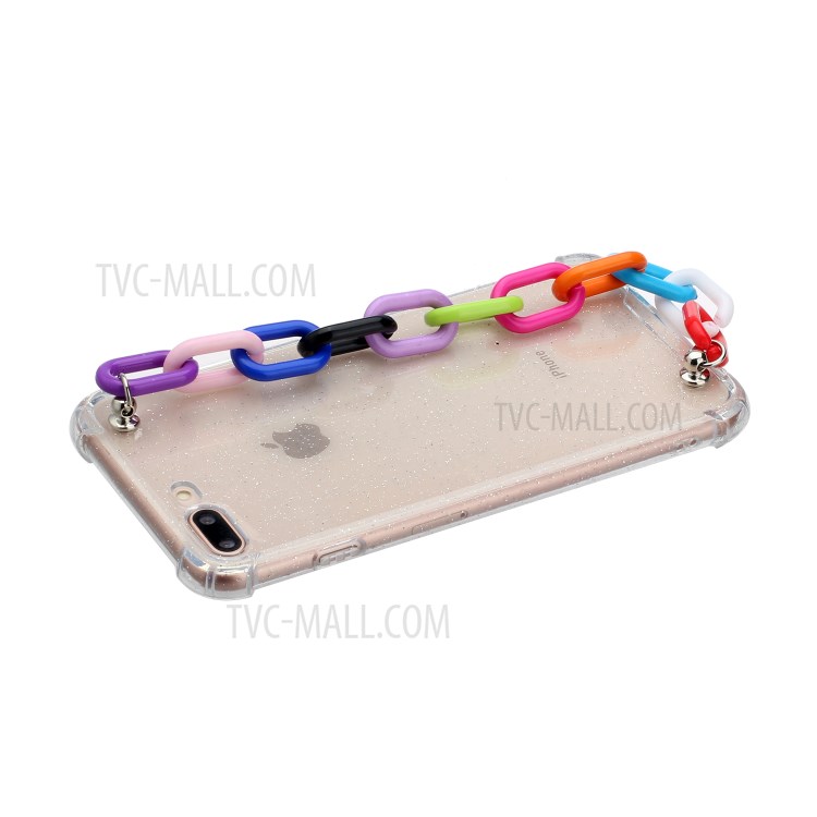 Bracelets Style Hand Strap Glitter Powder TPU Case for iPhone 8/7 Plus 5.5 inch - Style B-3
