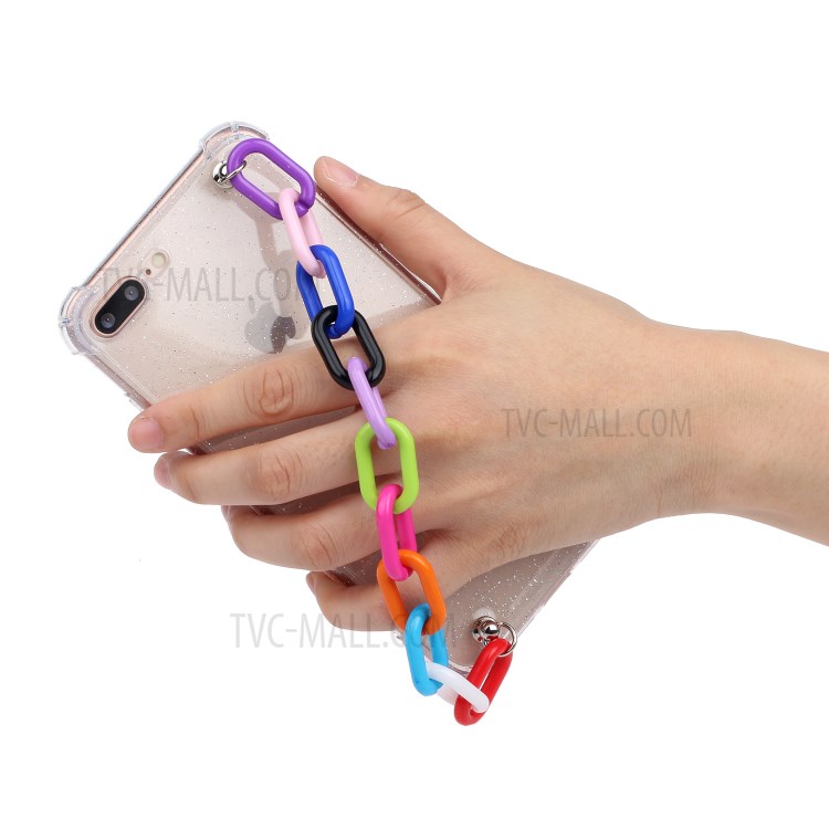 Bracelets Style Hand Strap Glitter Powder TPU Case for iPhone 8/7 Plus 5.5 inch - Style B-5