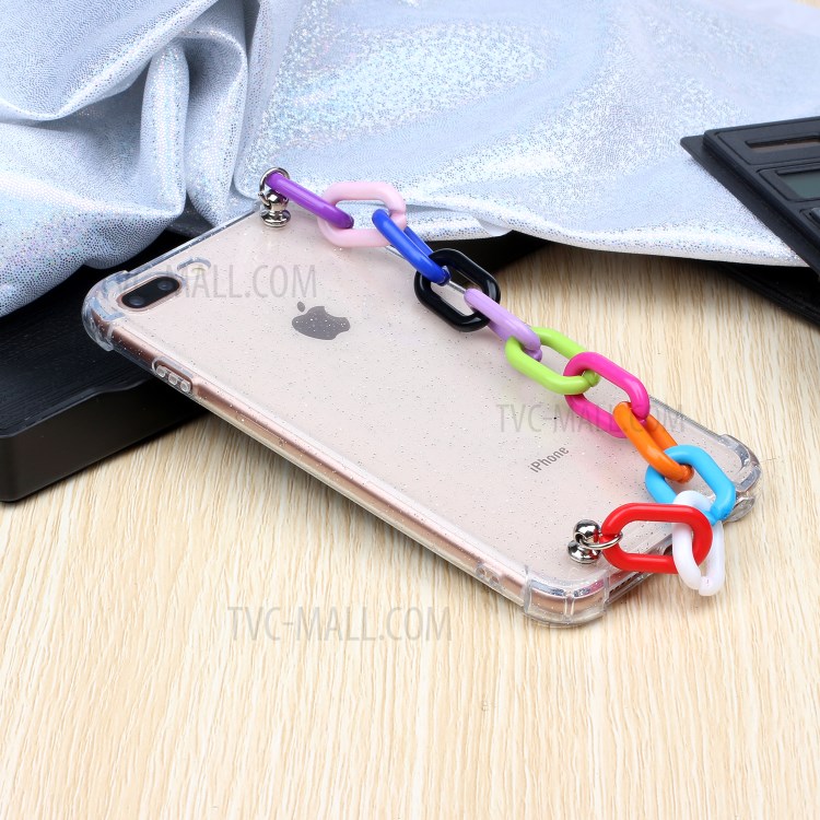 Bracelets Style Hand Strap Glitter Powder TPU Case for iPhone 8/7 Plus 5.5 inch - Style B-6