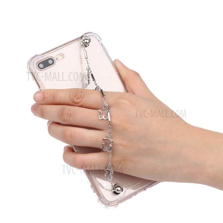 Bracelets Style Hand Strap Glitter Powder TPU Case for iPhone 8/7 Plus 5.5 inch - Style C-5