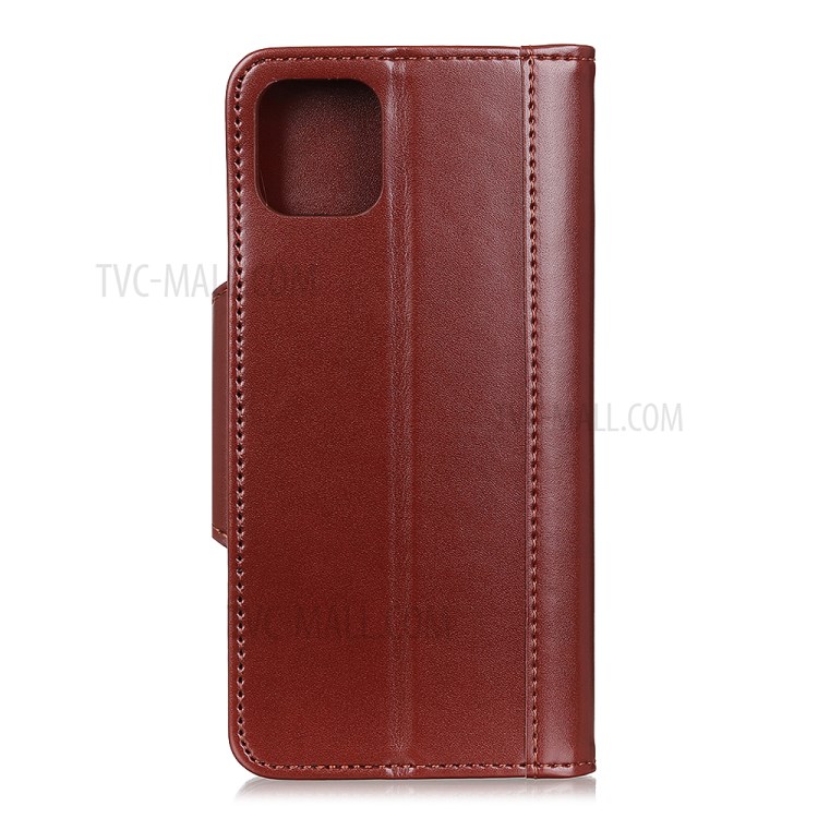 Wallet Stand PU Leather Flip Case for iPhone 12 Pro Max 6.7 inch - Brown-3