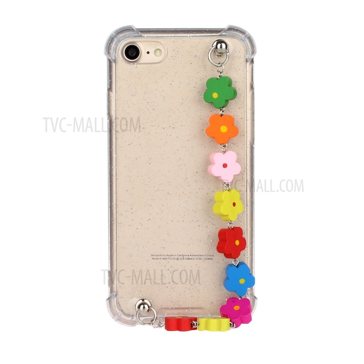 Bracelets Style Hand Strap Glitter Powder TPU Shell for iPhone SE (2nd Generation)/8/7 4.7 inch - Style A-1