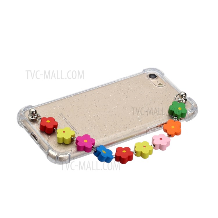 Bracelets Style Hand Strap Glitter Powder TPU Shell for iPhone SE (2nd Generation)/8/7 4.7 inch - Style A-2