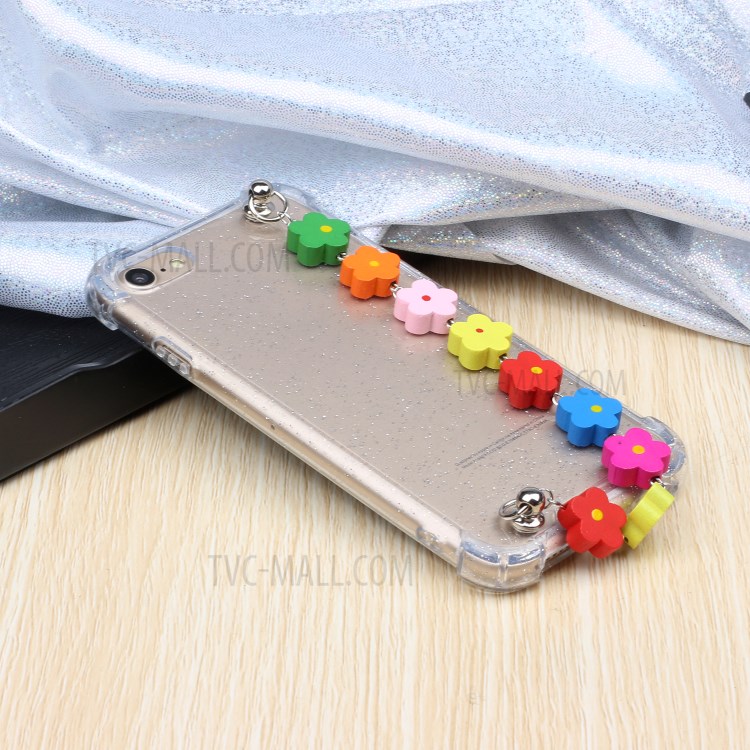 Bracelets Style Hand Strap Glitter Powder TPU Shell for iPhone SE (2nd Generation)/8/7 4.7 inch - Style A-6