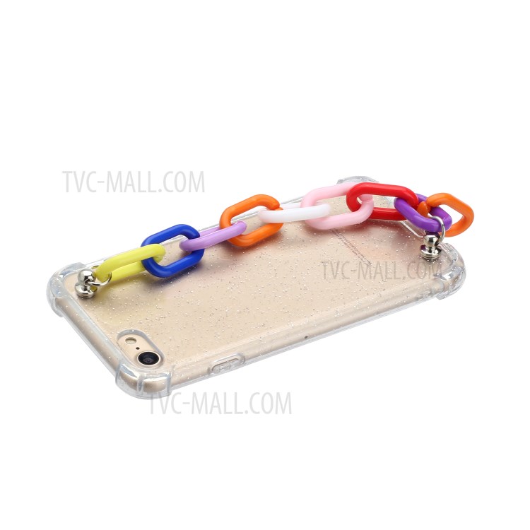 Bracelets Style Hand Strap Glitter Powder TPU Shell for iPhone SE (2nd Generation)/8/7 4.7 inch - Style B-3