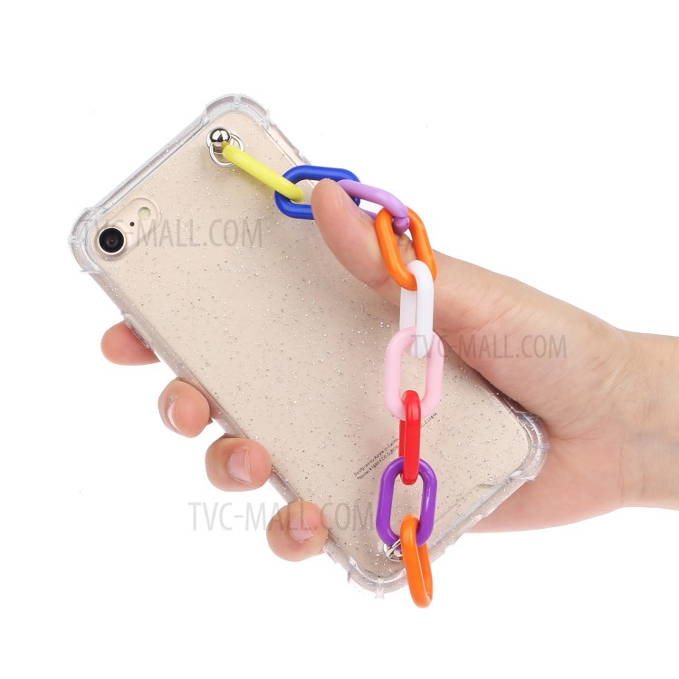 Bracelets Style Hand Strap Glitter Powder TPU Shell for iPhone SE (2nd Generation)/8/7 4.7 inch - Style B-4