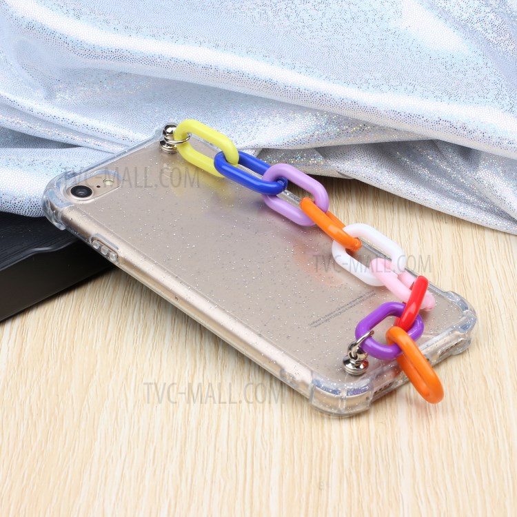 Bracelets Style Hand Strap Glitter Powder TPU Shell for iPhone SE (2nd Generation)/8/7 4.7 inch - Style B-6