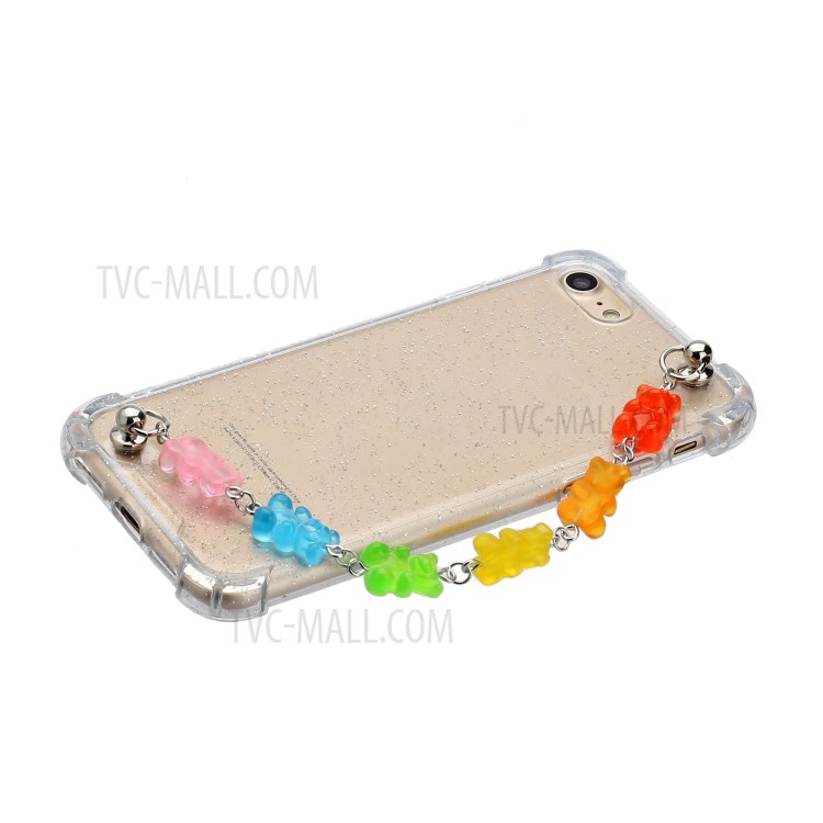 Bracelets Style Hand Strap Glitter Powder TPU Shell for iPhone SE (2nd Generation)/8/7 4.7 inch - Style C-2