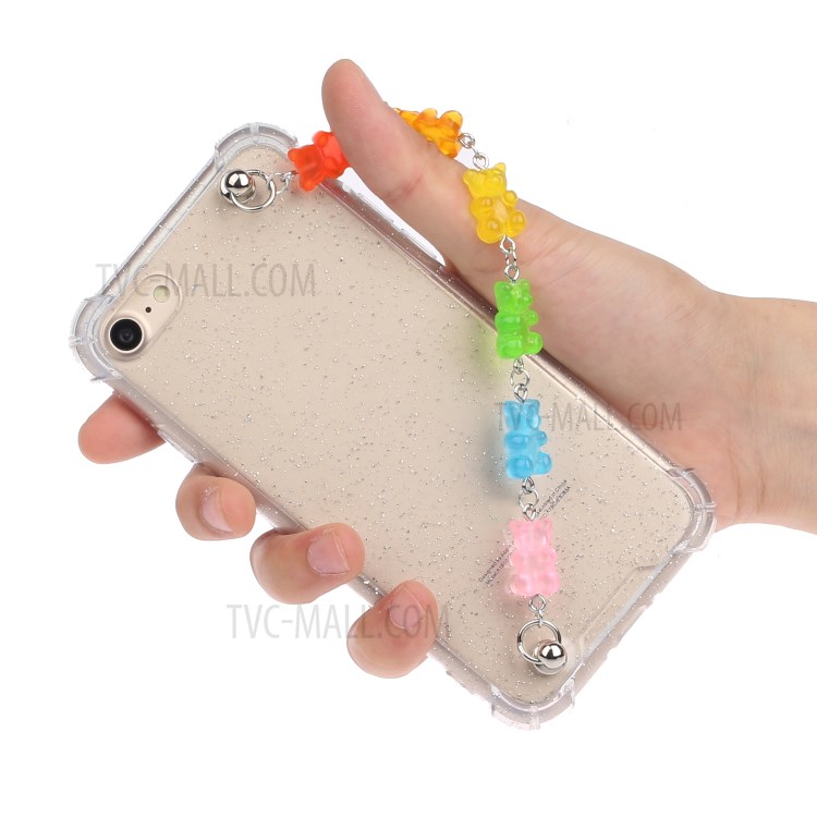 Bracelets Style Hand Strap Glitter Powder TPU Shell for iPhone SE (2nd Generation)/8/7 4.7 inch - Style C-4