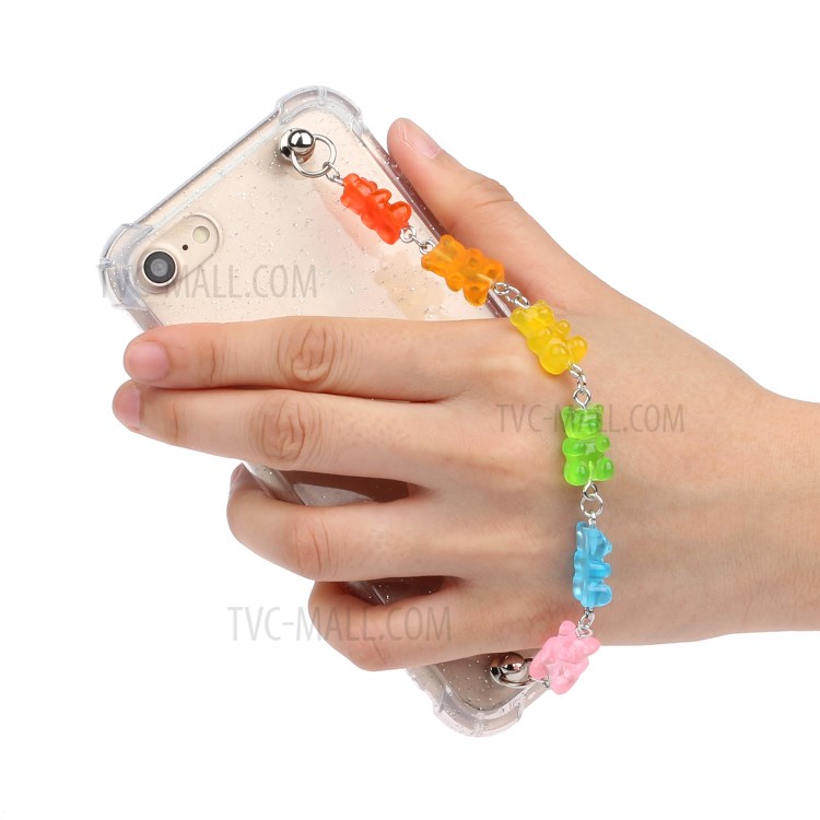 Bracelets Style Hand Strap Glitter Powder TPU Shell for iPhone SE (2nd Generation)/8/7 4.7 inch - Style C-5