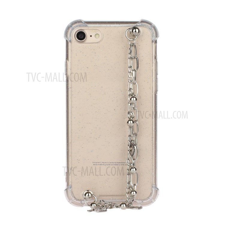 Pulseras Correa De Mano Cáscara TPU Polvo Del Brillo Del Estilo Para El IPhone Se (segunda Generación) / 8/7 4,7 Pulgadas - Estilo D-1