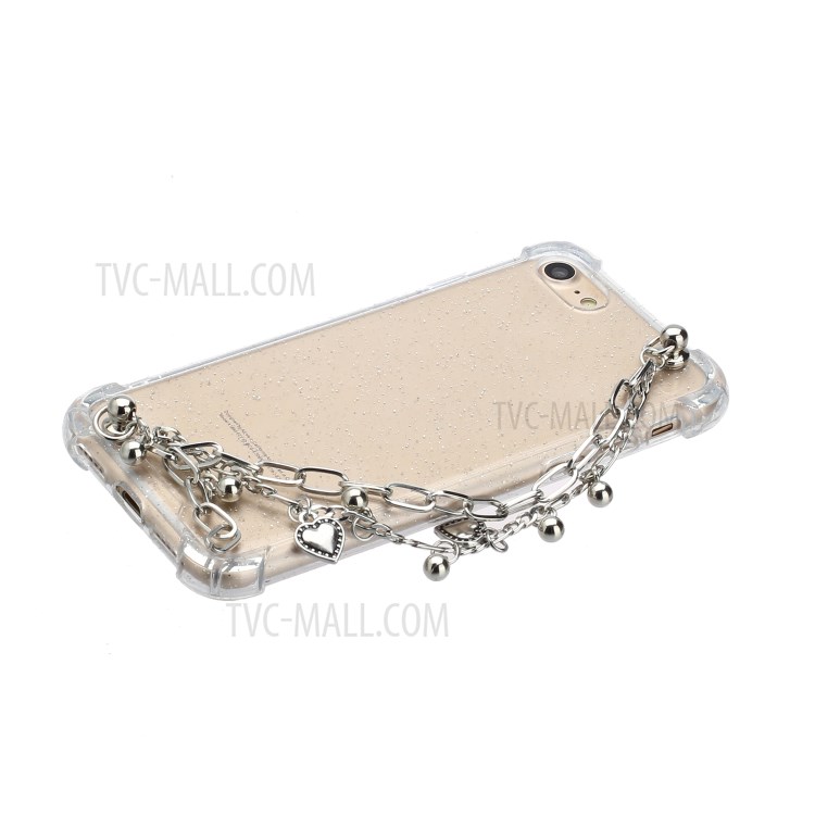 Pulseras Correa De Mano Cáscara TPU Polvo Del Brillo Del Estilo Para El IPhone Se (segunda Generación) / 8/7 4,7 Pulgadas - Estilo D-2