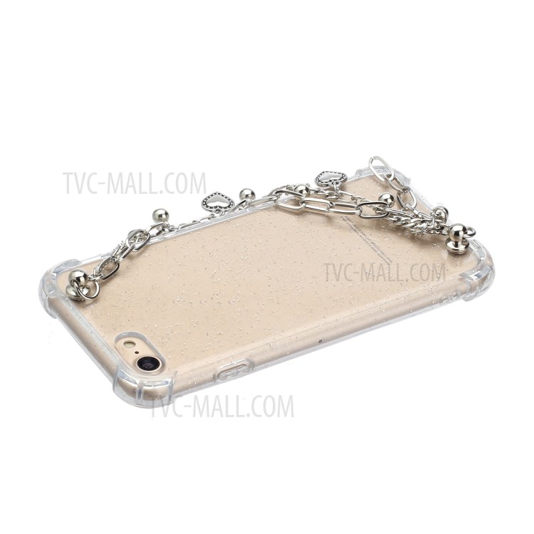 Pulseras Correa De Mano Cáscara TPU Polvo Del Brillo Del Estilo Para El IPhone Se (segunda Generación) / 8/7 4,7 Pulgadas - Estilo D-3