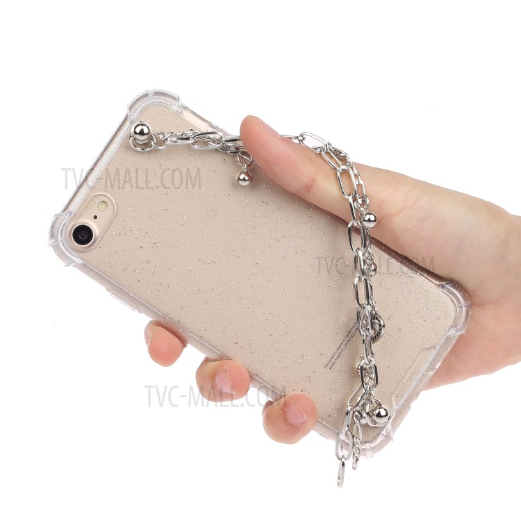Pulseras Correa De Mano Cáscara TPU Polvo Del Brillo Del Estilo Para El IPhone Se (segunda Generación) / 8/7 4,7 Pulgadas - Estilo D-4