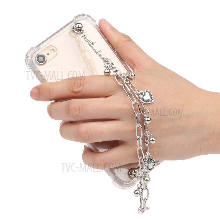 Pulseras Correa De Mano Cáscara TPU Polvo Del Brillo Del Estilo Para El IPhone Se (segunda Generación) / 8/7 4,7 Pulgadas - Estilo D-5