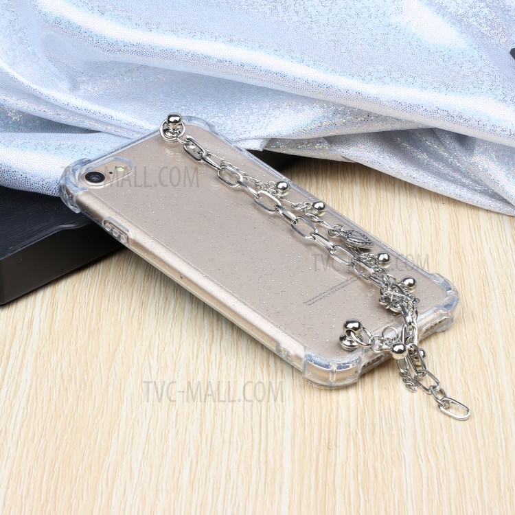 Pulseras Correa De Mano Cáscara TPU Polvo Del Brillo Del Estilo Para El IPhone Se (segunda Generación) / 8/7 4,7 Pulgadas - Estilo D-6