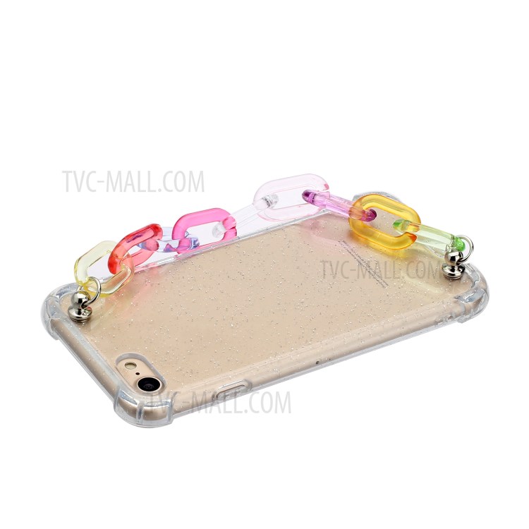 Bracelets Style Hand Strap Glitter Powder TPU Shell for iPhone SE (2nd Generation)/8/7 4.7 inch - Style E-3