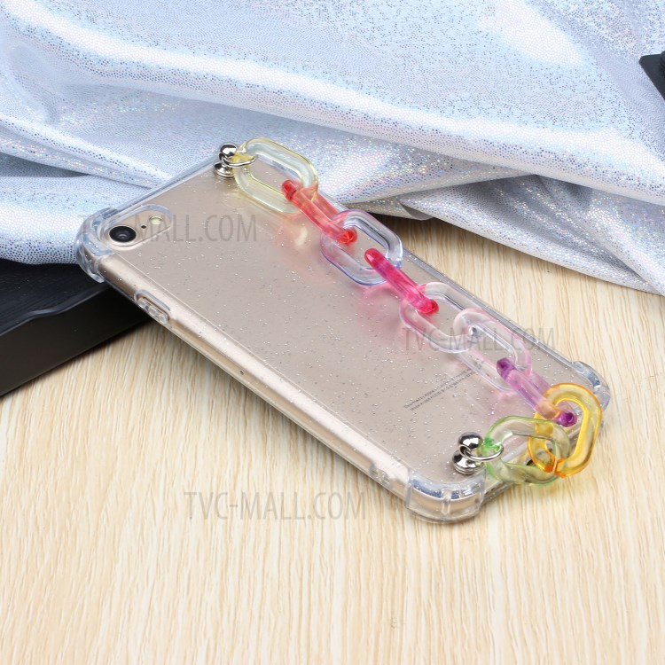 Bracelets Style Hand Strap Glitter Powder TPU Shell for iPhone SE (2nd Generation)/8/7 4.7 inch - Style E-6