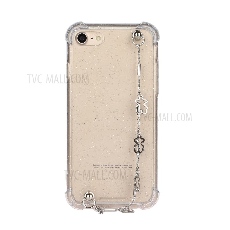 Bracelets Style Hand Strap Glitter Powder TPU Shell for iPhone SE (2nd Generation)/8/7 4.7 inch - Style F-1