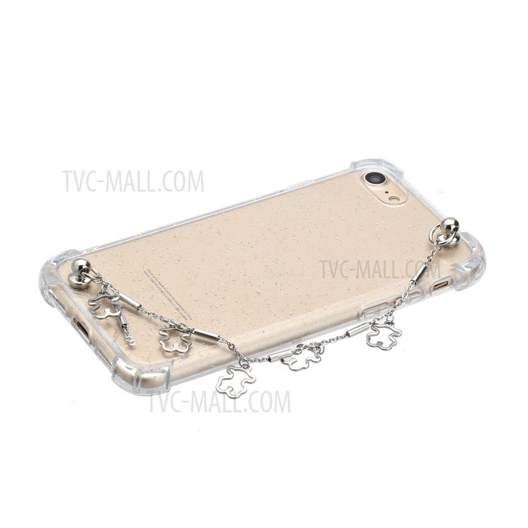 Bracelets Style Hand Strap Glitter Powder TPU Shell for iPhone SE (2nd Generation)/8/7 4.7 inch - Style F-2