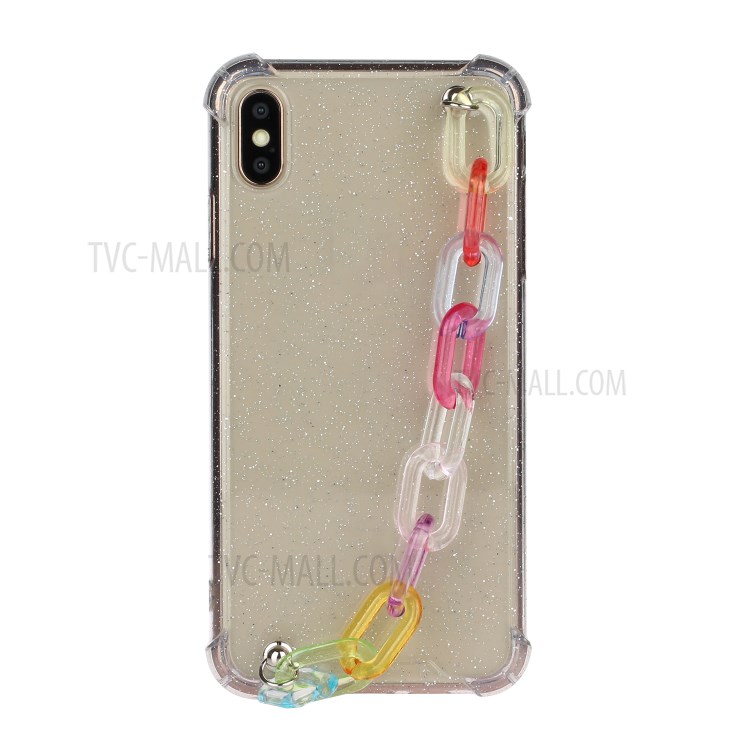 Bracelets Style Hand Strap Glitter Powder TPU Phone Cover for iPhone XS Max 6.5 inch - Styel A-1