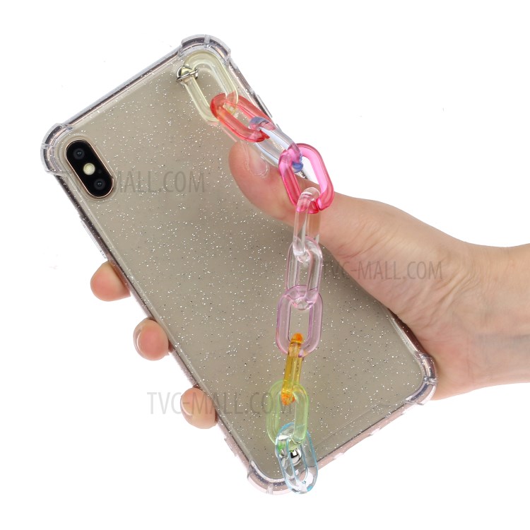 Bracelets Style Hand Strap Glitter Powder TPU Phone Cover for iPhone XS Max 6.5 inch - Styel A-4