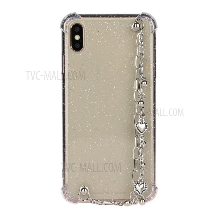 Bracelets Style Hand Strap Glitter Powder TPU Phone Cover for iPhone XS Max 6.5 inch - Styel B-1