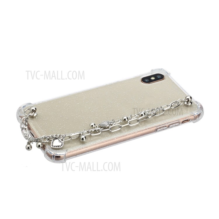 Bracelets Style Hand Strap Glitter Powder TPU Phone Cover for iPhone XS Max 6.5 inch - Styel B-2
