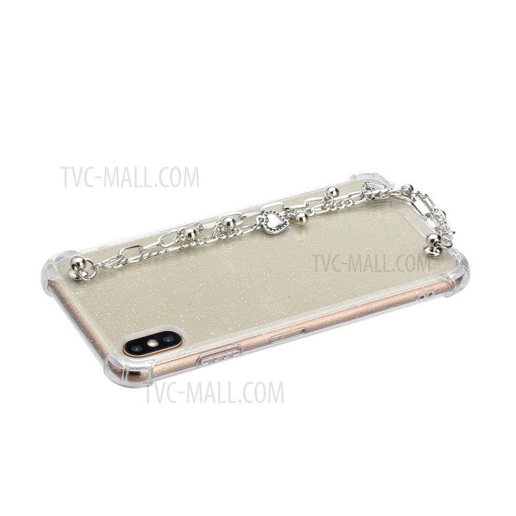 Bracelets Style Hand Strap Glitter Powder TPU Phone Cover for iPhone XS Max 6.5 inch - Styel B-3