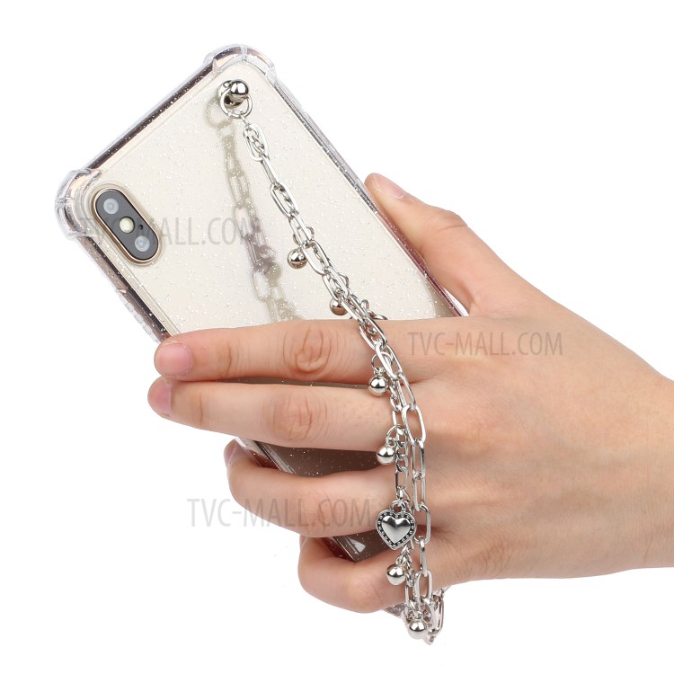 Bracelets Style Hand Strap Glitter Powder TPU Phone Cover for iPhone XS Max 6.5 inch - Styel B-5