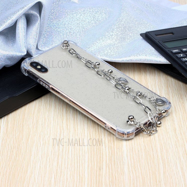 Bracelets Style Hand Strap Glitter Powder TPU Phone Cover for iPhone XS Max 6.5 inch - Styel B-6