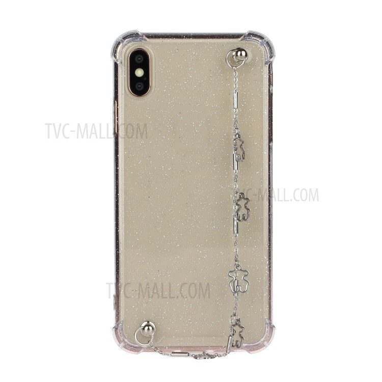 Bracelets Style Hand Strap Glitter Powder TPU Phone Cover for iPhone XS Max 6.5 inch - Styel C-1