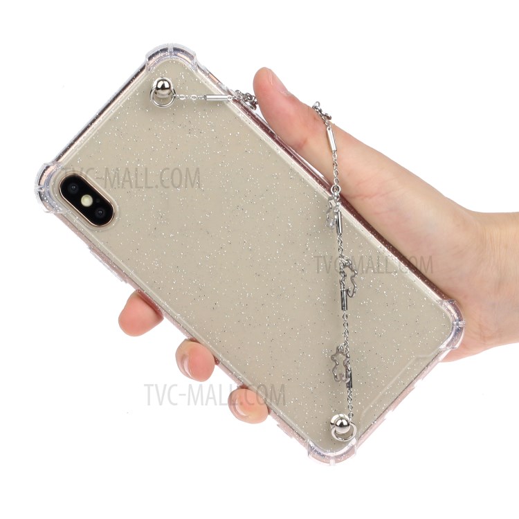 Bracelets Style Hand Strap Glitter Powder TPU Phone Cover for iPhone XS Max 6.5 inch - Styel C-4