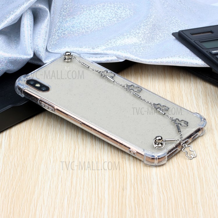 Bracelets Style Hand Strap Glitter Powder TPU Phone Cover for iPhone XS Max 6.5 inch - Styel C-6